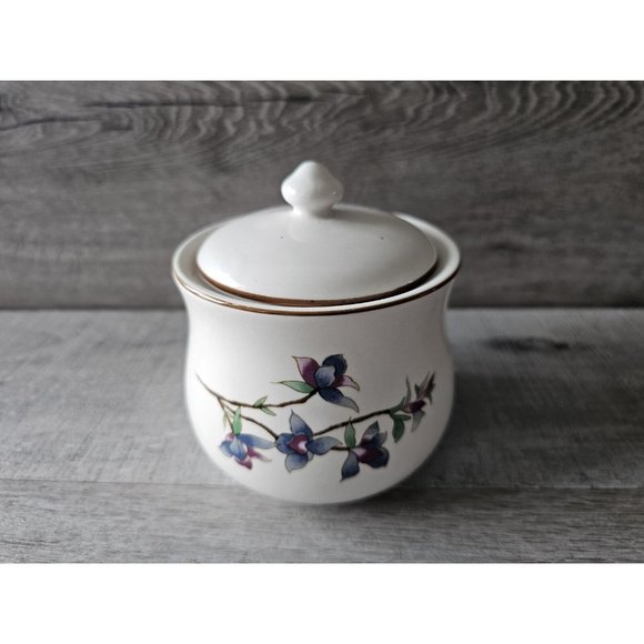 Vintage Woodhill by Citation Covered Sugar Bowl Floral Flowers - Picture 2 of 11
